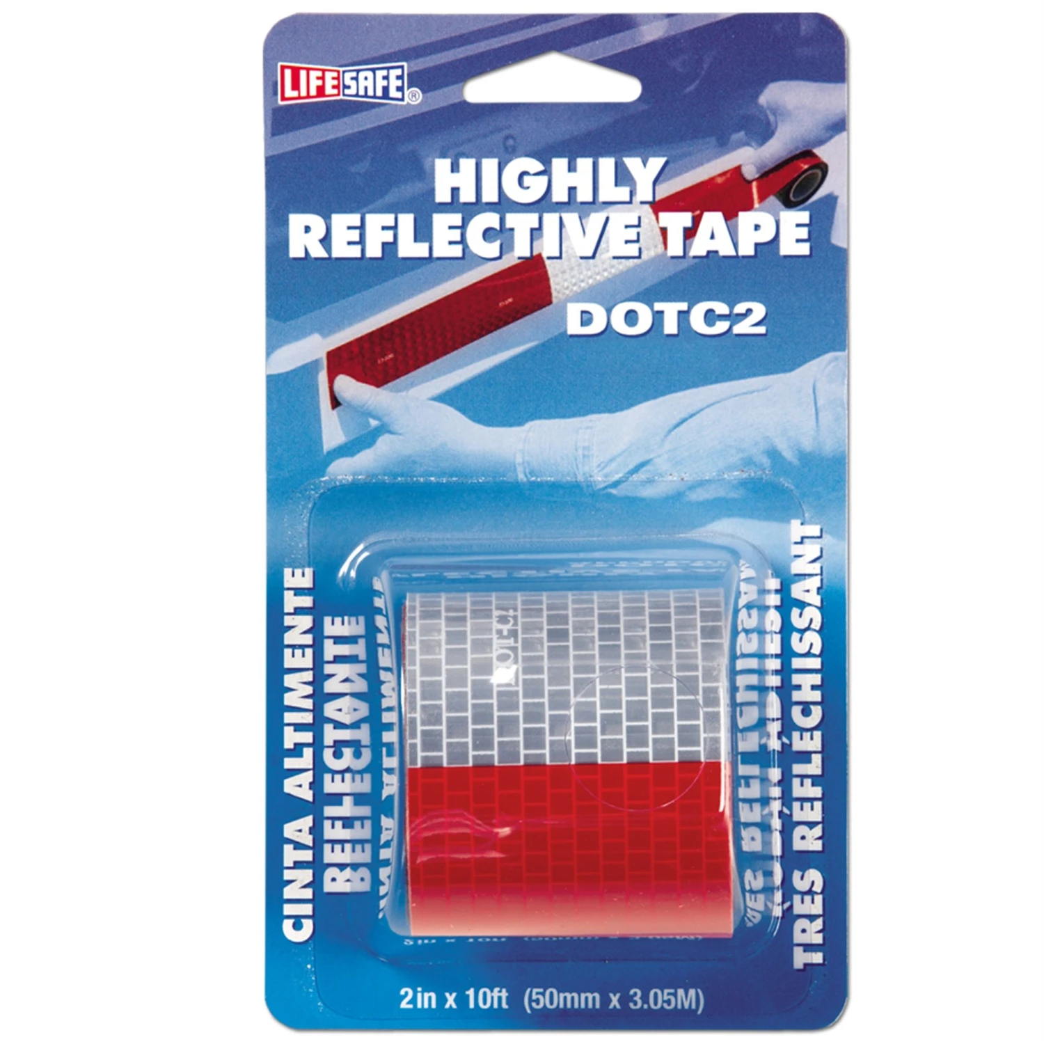 Road Smart DOT-C2 Reflective Tape 2" X 10ft (Red/Silver) 3 Road Smart DOT-C2 Reflective Tape 2" X 10ft (Red/Silver)