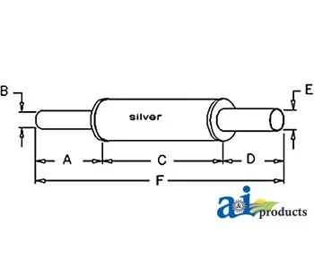 A&I Products MUFFLER AC-1 3 A&I Products MUFFLER AC-1