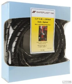 Spiral Wrap Hose Protector, 3/4" OD, 15' Length, Black